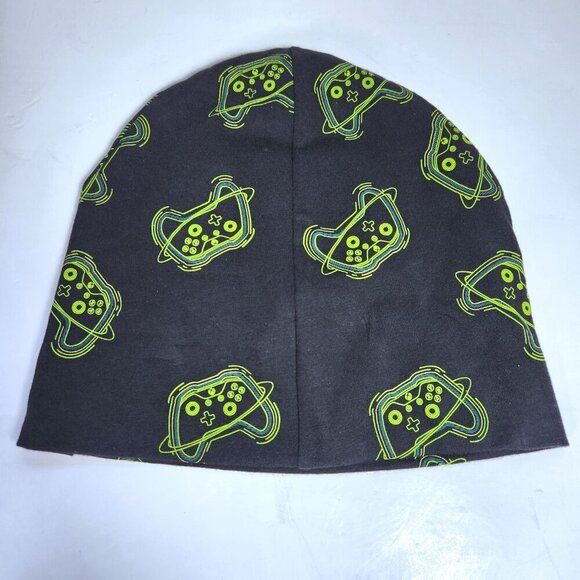 Minecraft Beanie Toque Hat X Box Game Controller All Over Design Black Green - Picture 4 of 5